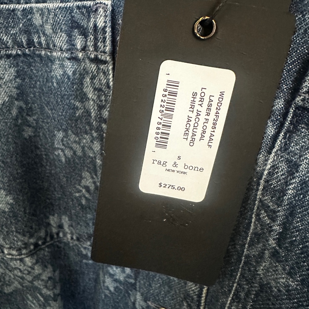Rag & Bone Printed Denim Shirt Jacket - Picture 7 of 13